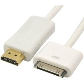 Apple 30-pin to Hdmi Male Adapter وصلة تحويل من ايفون إلى اتش دي لعرض شاشة الأيباد على التلفاز او البروجكتر 